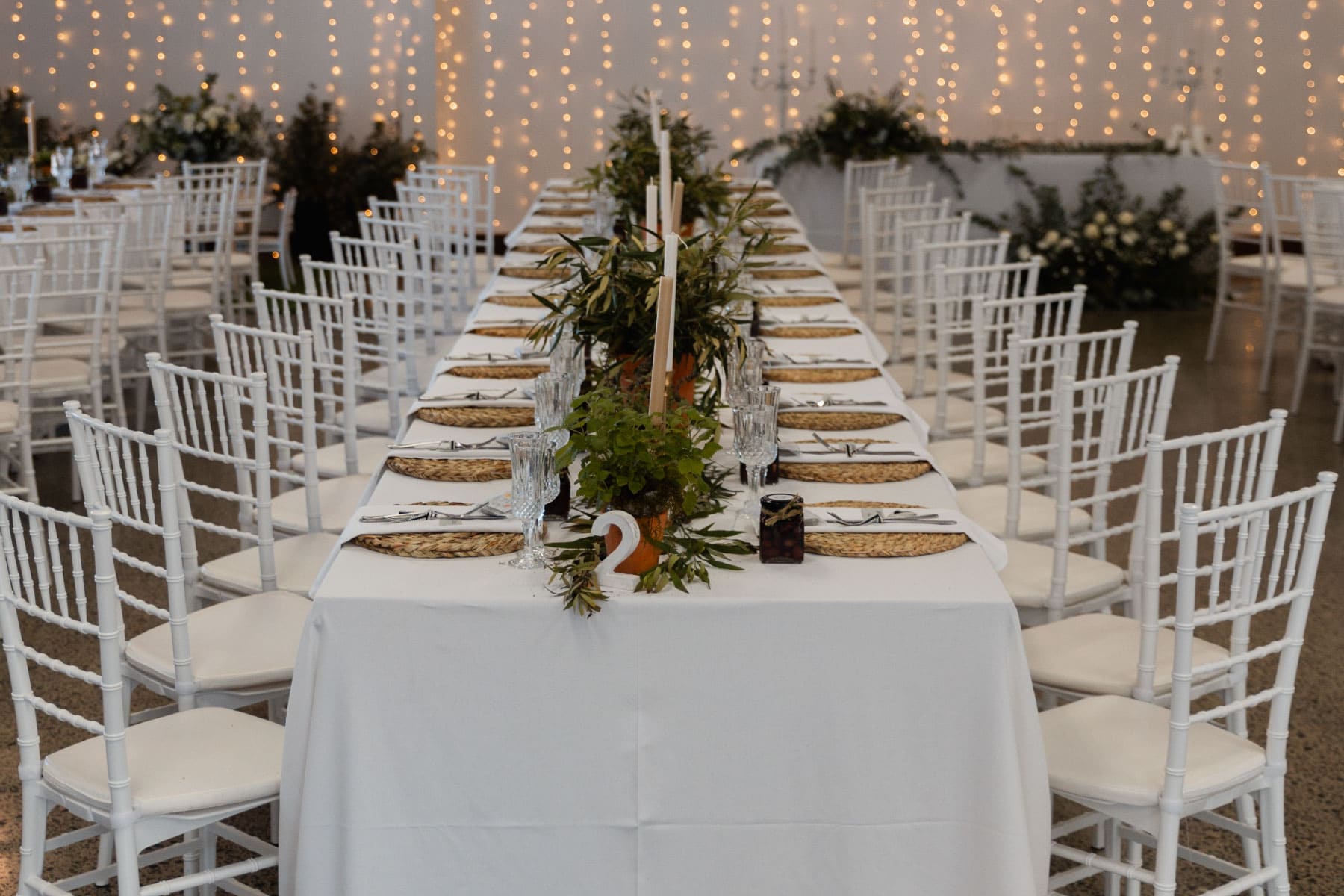Elegant tablescape with wicker placemats